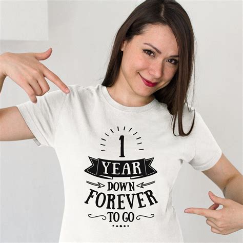 Year Down Forever To Go St Wedding Anniversary T Shirt St