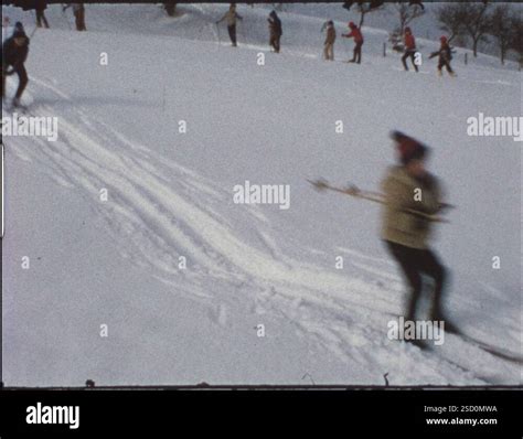 Winter School Trip In The S Vintage Mm Amateur Film Stock Video Footage Alamy