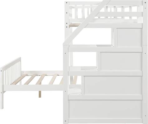 Cama Tipo Loft Individual Sobre Matrimonial Con Escalera Literas En