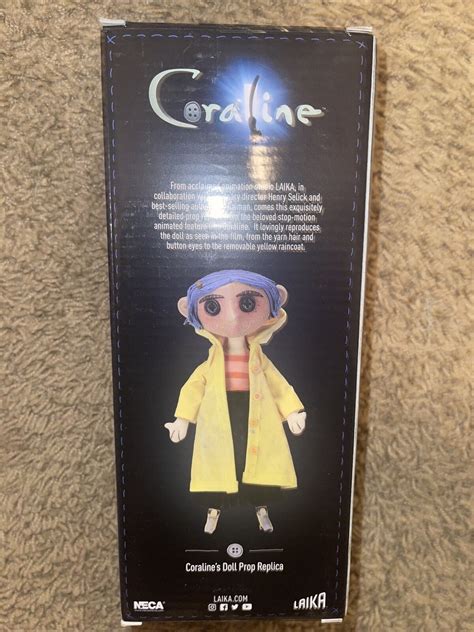 New Neca Coraline Prop Doll Replica Yellow Raincoat Boots Laika