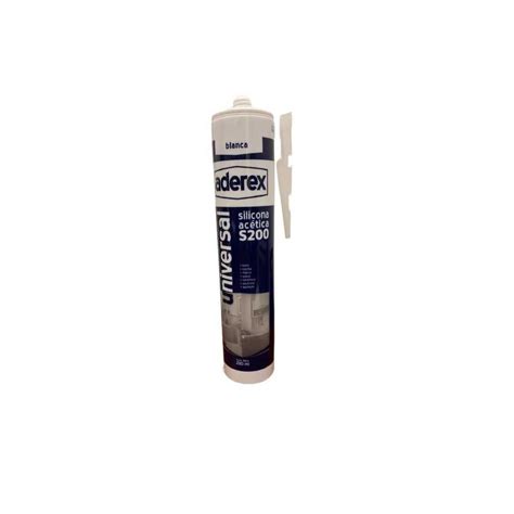 Silicona acética Blanca 280 ml Aderex 80002