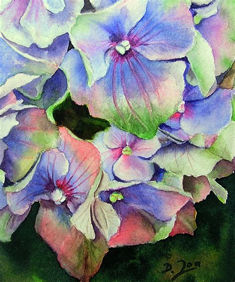 How to paint Hydrangeas - Watercolor Online Tutorial