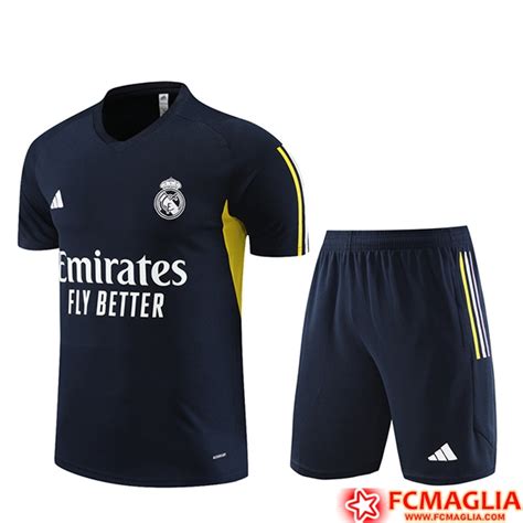 Le Nuove Kit Maglia Allenamento Pantaloncini Real Madrid Blu Navy