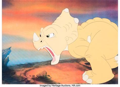 The Land Before Time Cera Production Cel Amblinsullivan Bluth 1988 By