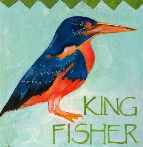 Painting Of Kingfisher Bird On Wood Kingfisher Bird Painting Bird