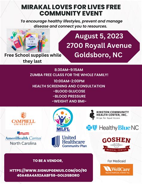 Free Community Event/Wayne County - Kinston Community Health Center