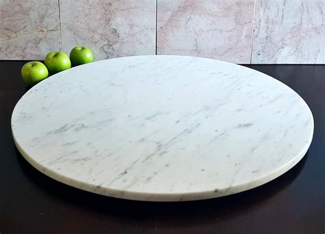 Large Stone Lazy Susan Turntable Rotating Tray Dining Table