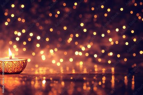 Diya lamp with fire lighting for Diwali, Deepavali or Dipavali, the ...