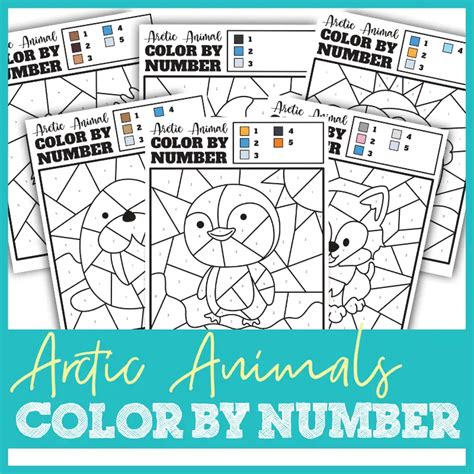 Arctic Animals Color by Number: FREE Printables