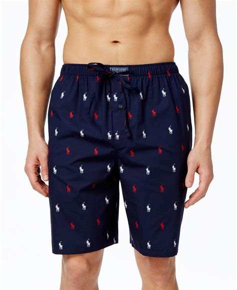 Polo Ralph Lauren Men S Woven Pony Player Sleep Shorts In Blue For Men