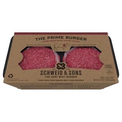 Schweid Sons Schweid Sons Beef Chuck Burgers Ground The Prime