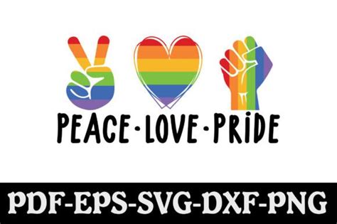 Peace Love Pride Svg Graphic By Creativekhadiza Creative Fabrica