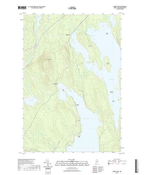 MyTopo Seboeis Lake Maine USGS Quad Topo Map