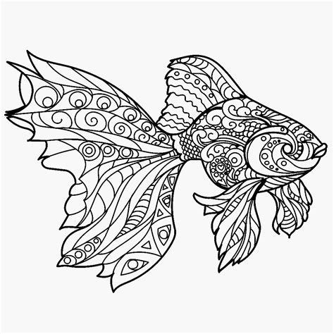 Zentangle Fish Coloring Pages Coloring Pages