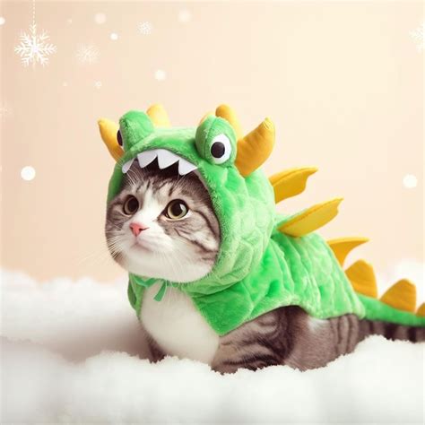 Premium AI Image | Cat in dragon costume