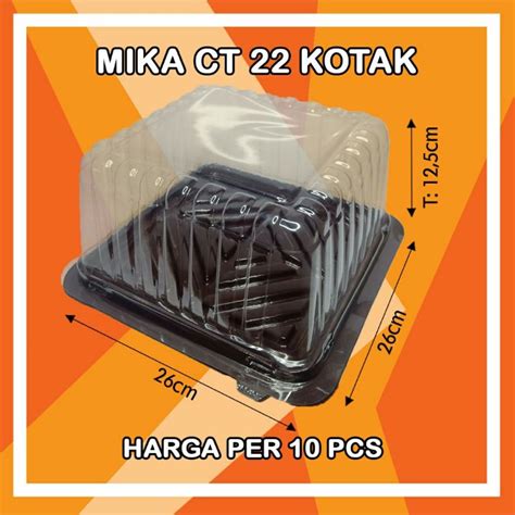 Jual Mika Ct Kotak Alas Cokelat Tutup Pcs Shopee Indonesia