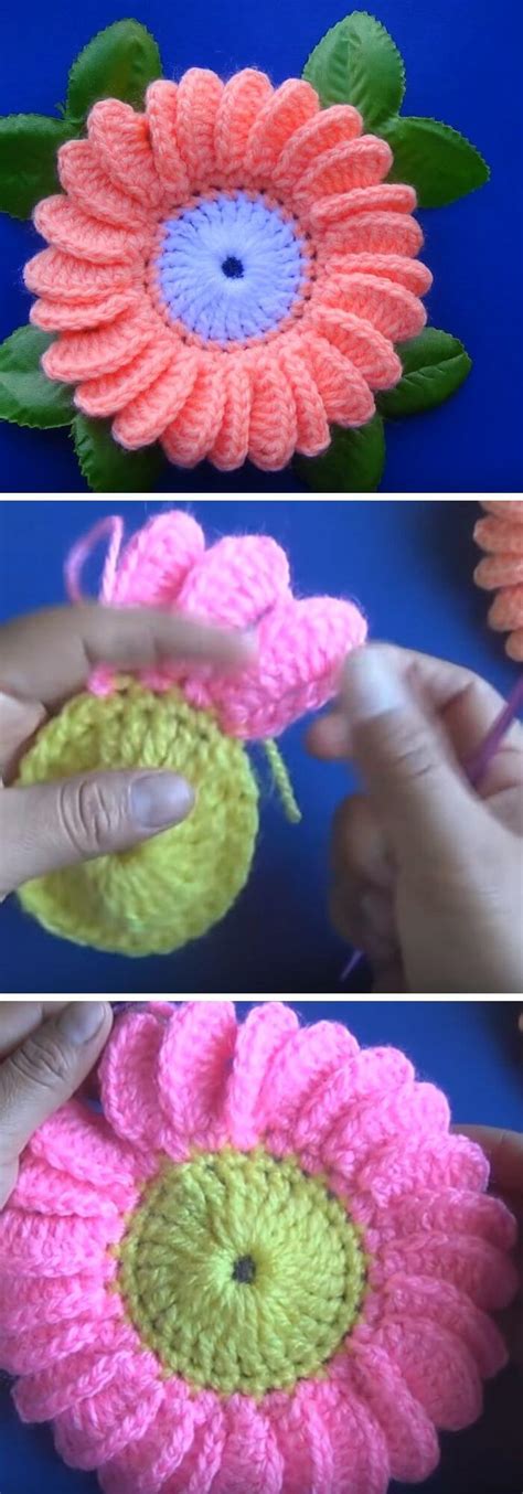 20 Creative Crochet 3d Flower Motif Free Patterns And Tutorials For 2023