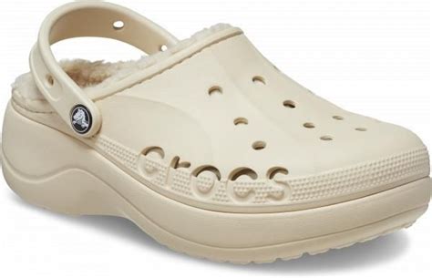 Damskie Ocieplane Chodaki Buty Crocs Baya Platform Lined Clog