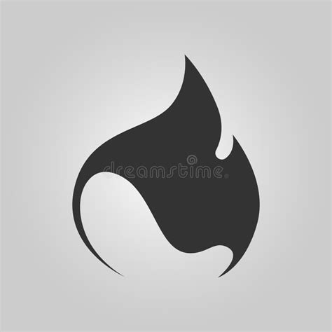 Fire Flat Symbol Icon Design Element Stock Vector Illustration Of