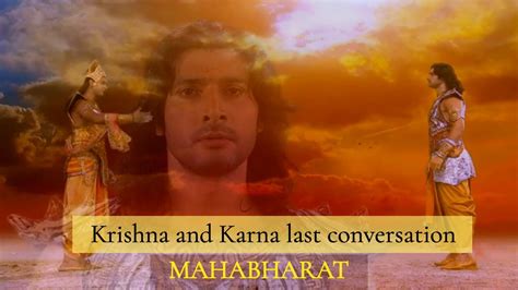 Krishna And Karna Last Conversation Krishna Gyan To Karna