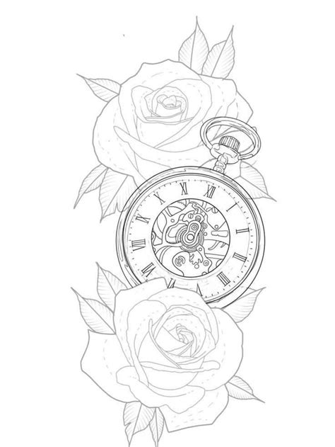 Pin By Ben Jones On Me Watch Tattoo Design Clock Tattoo Design