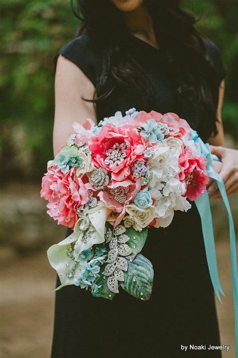 Lush Crystal Peony Pageant Brooch Bouquet Deposit On A Made To Order