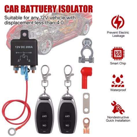 Car Battery Disconnect Relay Master Kill Cut Off Switch Isolator