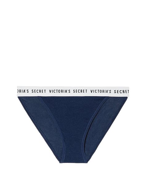 Victoriassecret Stretch Cotton Shine Logo Bikini Panty L
