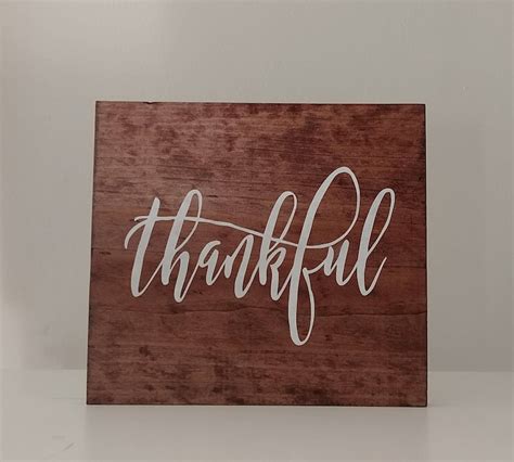 Thankful Wood Pallet Board Wall Art Farmhouse Sign Furniture 12x12 Etsy