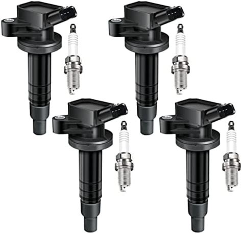 Amazon MAS Set Of 4 Ignition Coils Pack 4Pcs Iridium Spark Plugs