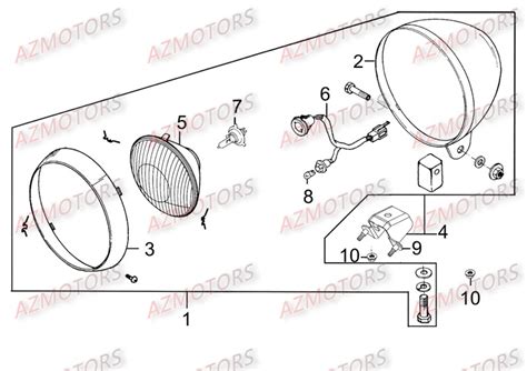 PHARE pièces KYMCO neuves Pièces Moto Kymco ZING 125II DARKSIDE 4T