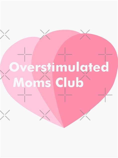 Over Stimulated Moms Club Sticker For Sale By Beebox4design Redbubble