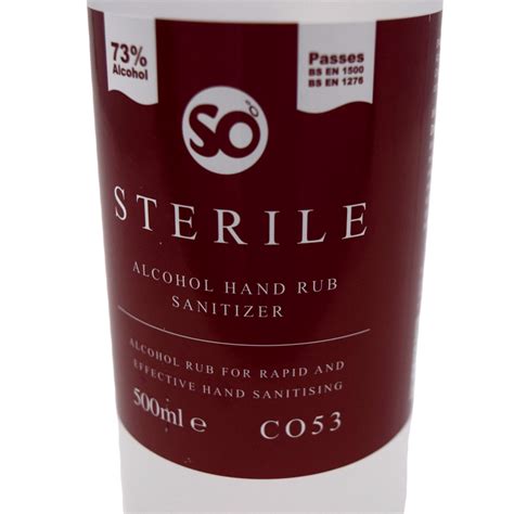 Selden So Sterile 73 Alcohol Hand Rub Sanitiser 500ml Ability Superstore