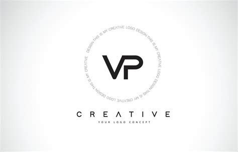 Dise O De Logotipo Vp Vp Con Vector De Letra De Texto Creativo En