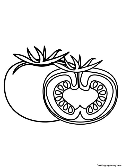 Coloriages De Tomates Coloringpagesonly