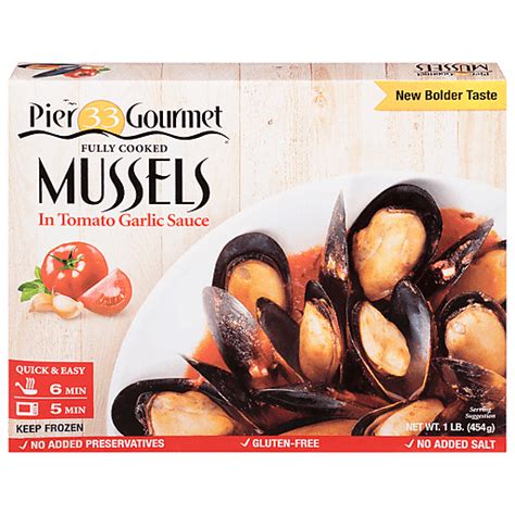 Pier 33 Gourmet Mussels In Tomato Garlic Sauce 1 Lb Buehlers