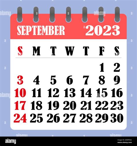 Letter Calendar For September 2023 The Week Begins On Sunday Time