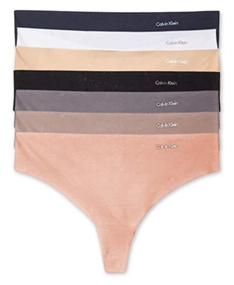 Calvin Klein Womens Invisibles 7 Pack Thong Underwear Macys