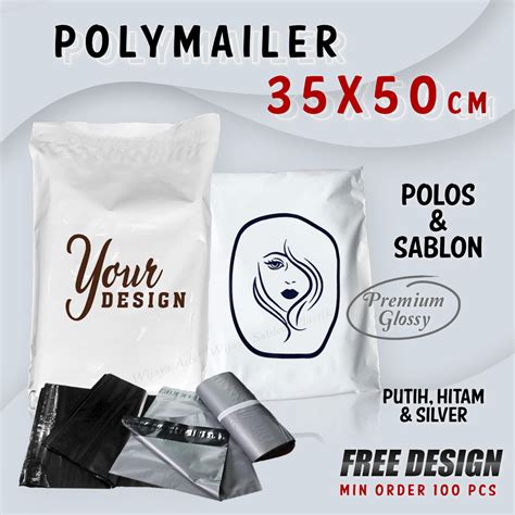 Jual Sablon Polymailer X Custom Plastik Packing Olshop Cetak Logo