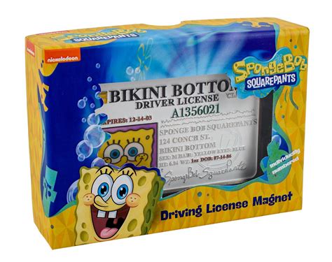 Imán Carnet de Conducir Bob Esponja - Merchoid España