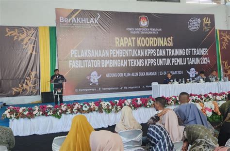 Kip Nagan Raya Gelar Tot Fasilitator Bimtek Kpps Untuk Pemilu Tahun