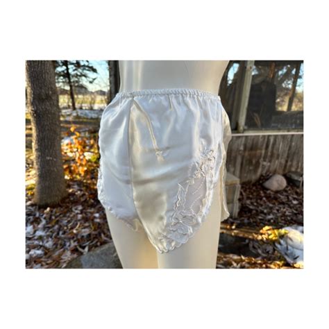 S Eaton Vanity Fair Satin Panties Sleep Shorts Gusset Knickers Lingerie Loungewear Boudoir