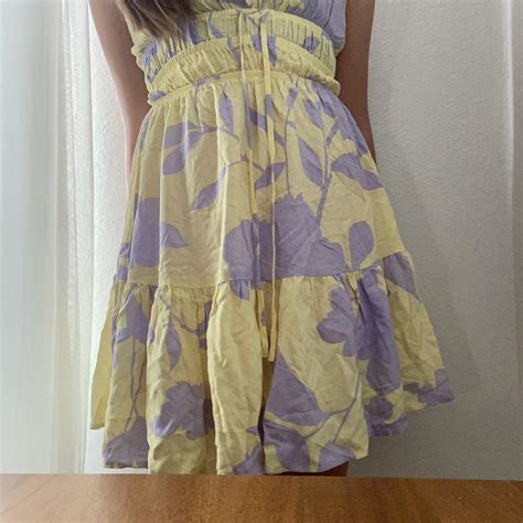 LUSH Clothing Women S Purple And Yellow Dress Depop