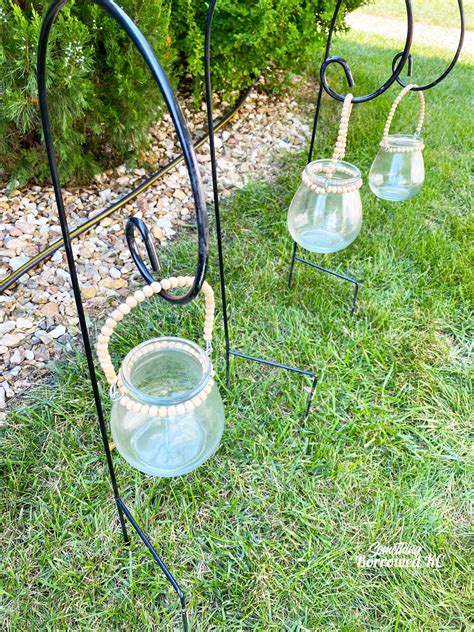 Hanging Glass Jars With Wood Bead Handles – $3 | Something Borrowed KC