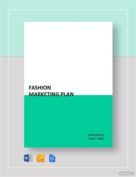 Fashion Marketing Plan Template in Word, Pages, Google Docs - Download | Template.net