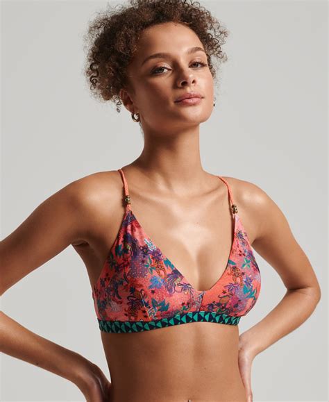 Superdry Bikini Τριγωνάκι Floral Πορτοκαλί W3010285A 6WO Skroutz gr