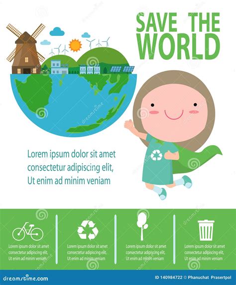 Save The World Infographic Save Planet Earth Day Recycling Eco