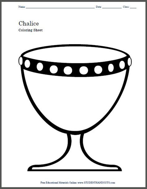 Chalice Coloring Templates Coloring Pages