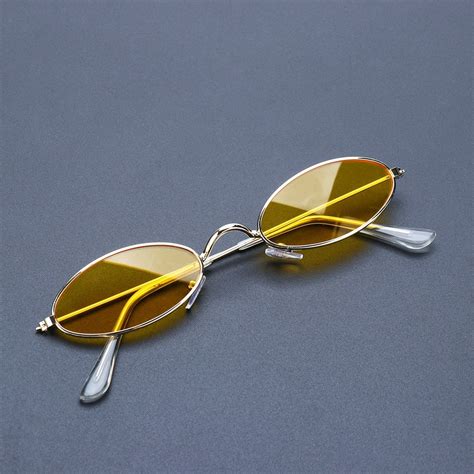 Retro Style Sunglasses For Men And Women Small Oval Etsy