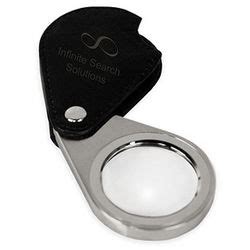 Pocket Magnifying Glass with Black Leather Case - FindGift.com